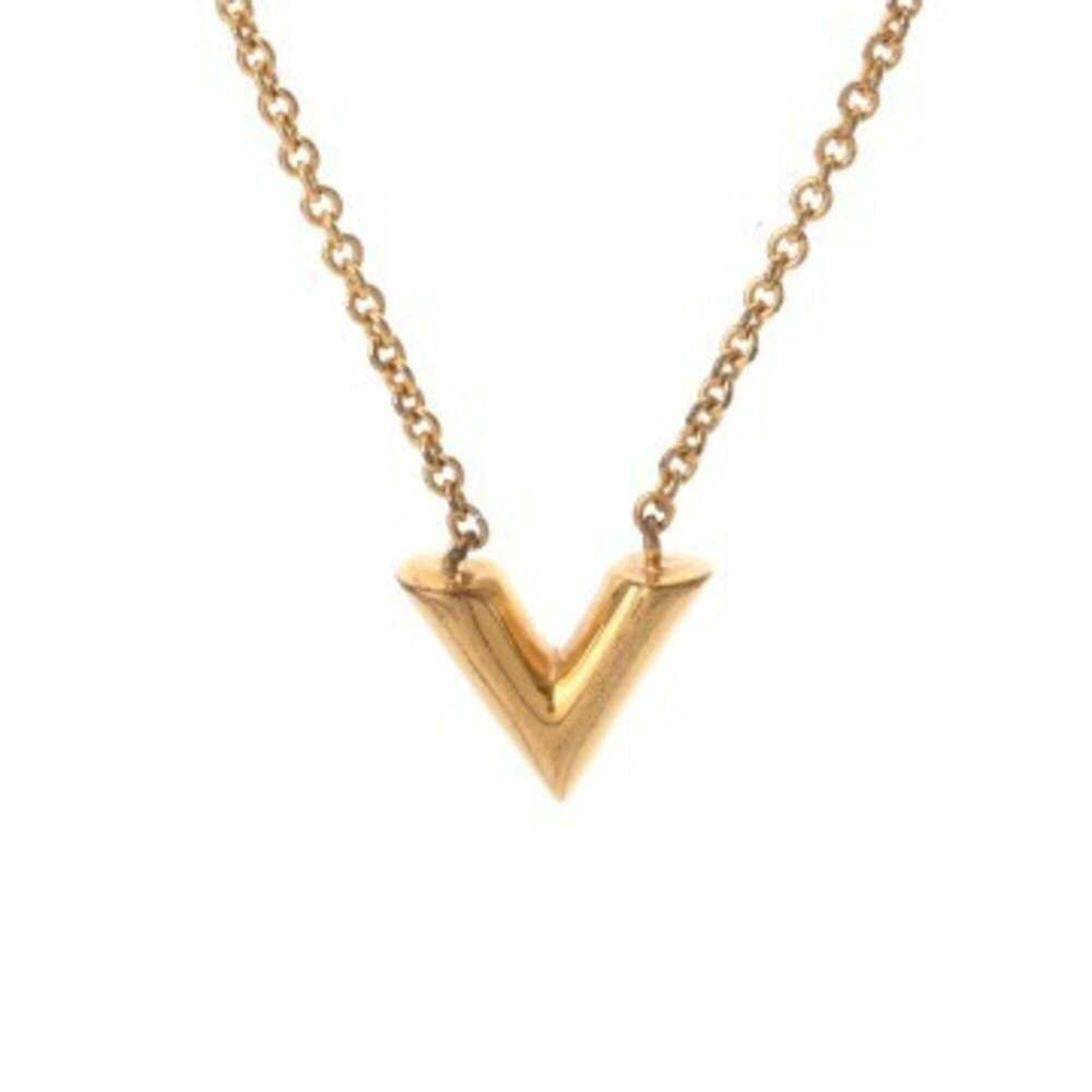 LOUIS VUITTON Gold Necklace - Picture 1 of 8